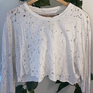 EMMA&SAM LF DISTRESSED SHIRT